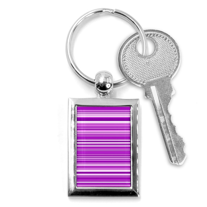 Pattern-purple Lines Key Chain (Rectangle)