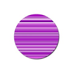 Pattern-purple Lines Rubber Coaster (round) by nateshop