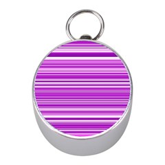 Pattern-purple Lines Mini Silver Compasses by nateshop