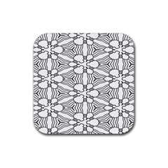 Pattern-white Rubber Coaster (Square)