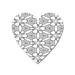 Pattern-white Heart Magnet