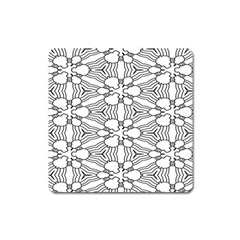 Pattern-white Square Magnet