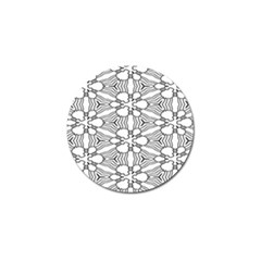 Pattern-white Golf Ball Marker