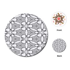 Pattern-white Playing Cards Single Design (Round)