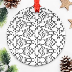 Pattern-white Round Ornament (Two Sides)