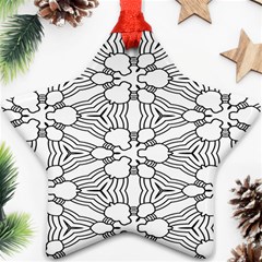 Pattern-white Star Ornament (Two Sides)