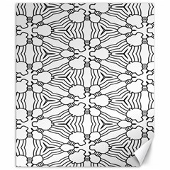 Pattern-white Canvas 8  x 10 