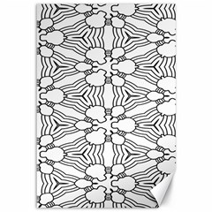 Pattern-white Canvas 12  x 18 