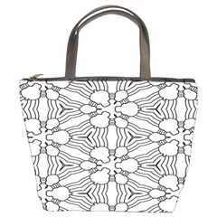 Pattern-white Bucket Bag