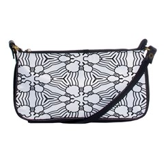 Pattern-white Shoulder Clutch Bag