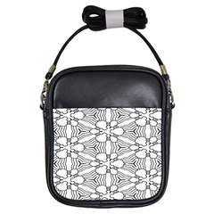 Pattern-white Girls Sling Bag