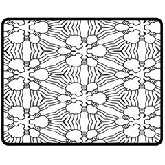 Pattern-white Fleece Blanket (Medium) 