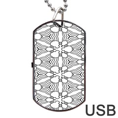 Pattern-white Dog Tag Usb Flash (two Sides)