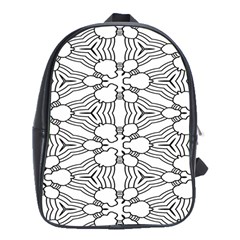 Pattern-white School Bag (xl) by nateshop