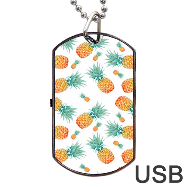 Pineapple Dog Tag USB Flash (One Side)