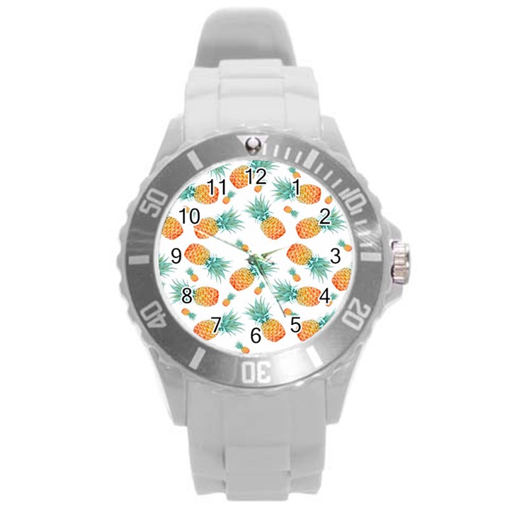 Pineapple Round Plastic Sport Watch (L)