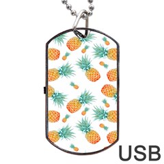 Pineapple Dog Tag Usb Flash (two Sides)