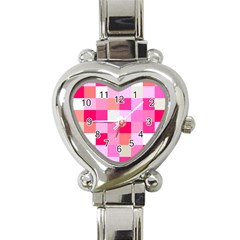 Pink Box Heart Italian Charm Watch by nateshop