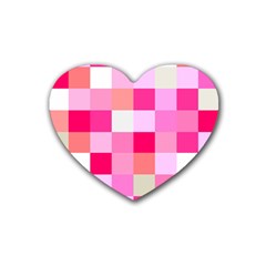 Pink Box Rubber Coaster (heart) by nateshop