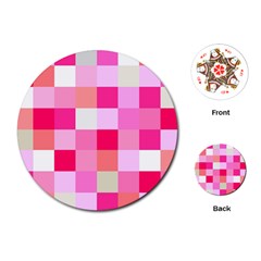 Pink Box Playing Cards Single Design (round)