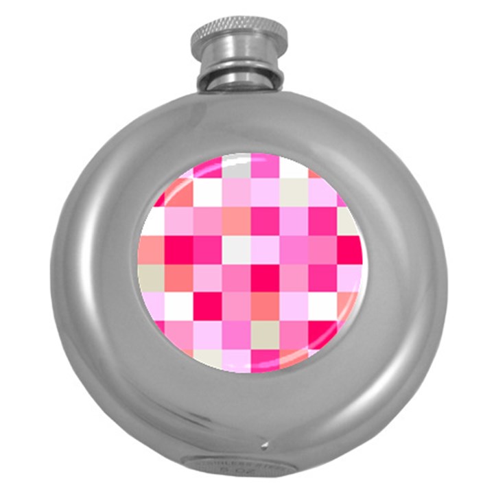 Pink Box Round Hip Flask (5 oz)