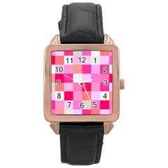 Pink Box Rose Gold Leather Watch 