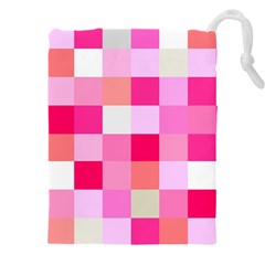 Pink Box Drawstring Pouch (4xl) by nateshop