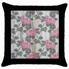 Roses,paint Throw Pillow Case (black) by nateshop