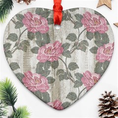 Roses,paint Heart Ornament (two Sides) by nateshop