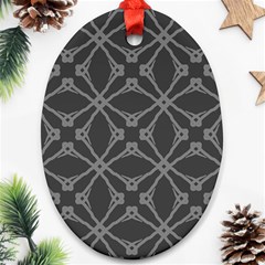 Seamless- Gray Oval Ornament (two Sides) by nateshop