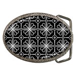 Seamless-pattern Black Belt Buckles Front