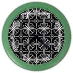 Seamless-pattern Black Color Wall Clock Front