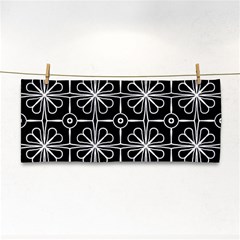 Seamless-pattern Black Hand Towel by nateshop