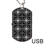 Seamless-pattern Black Dog Tag USB Flash (Two Sides) Back