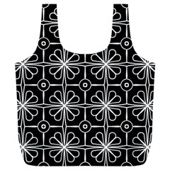 Seamless-pattern Black Full Print Recycle Bag (xl) by nateshop