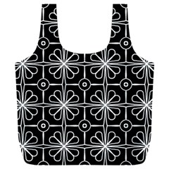 Seamless-pattern Black Full Print Recycle Bag (xxl) by nateshop