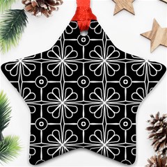 Seamless-pattern Black Star Ornament (two Sides) by nateshop