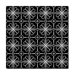 Seamless-pattern Black Tile Coaster by nateshop