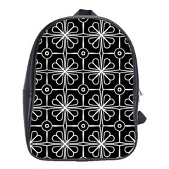 Seamless-pattern Black School Bag (large) by nateshop