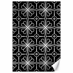 Seamless-pattern Black Canvas 12  X 18  by nateshop