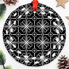 Seamless-pattern Black Ornament (round Filigree)