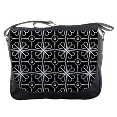 Seamless-pattern Black Messenger Bag by nateshop