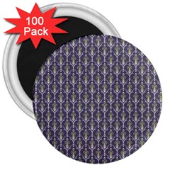 Seamless-pattern Gray 3  Magnets (100 Pack) by nateshop