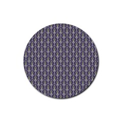 Seamless-pattern Gray Rubber Coaster (round) by nateshop