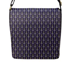 Seamless-pattern Gray Flap Closure Messenger Bag (l) by nateshop