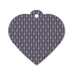 Seamless-pattern Gray Dog Tag Heart (two Sides) by nateshop