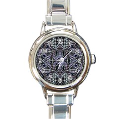 Abstract Kaleido Round Italian Charm Watch by kaleidomarblingart