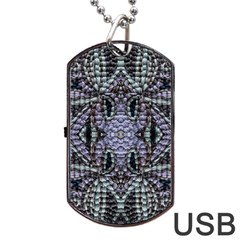 Abstract Kaleido Dog Tag Usb Flash (two Sides) by kaleidomarblingart