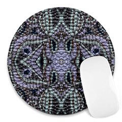 Abstract Kaleido Round Mousepads by kaleidomarblingart