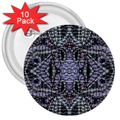 Abstract Kaleido 3  Buttons (10 Pack)  by kaleidomarblingart